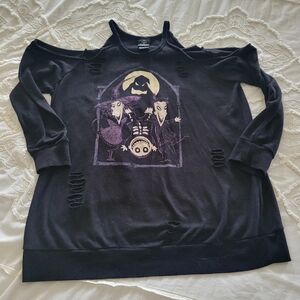 Nightmare Before Christmas Distressed Off The Shoulder Torrid Shirt